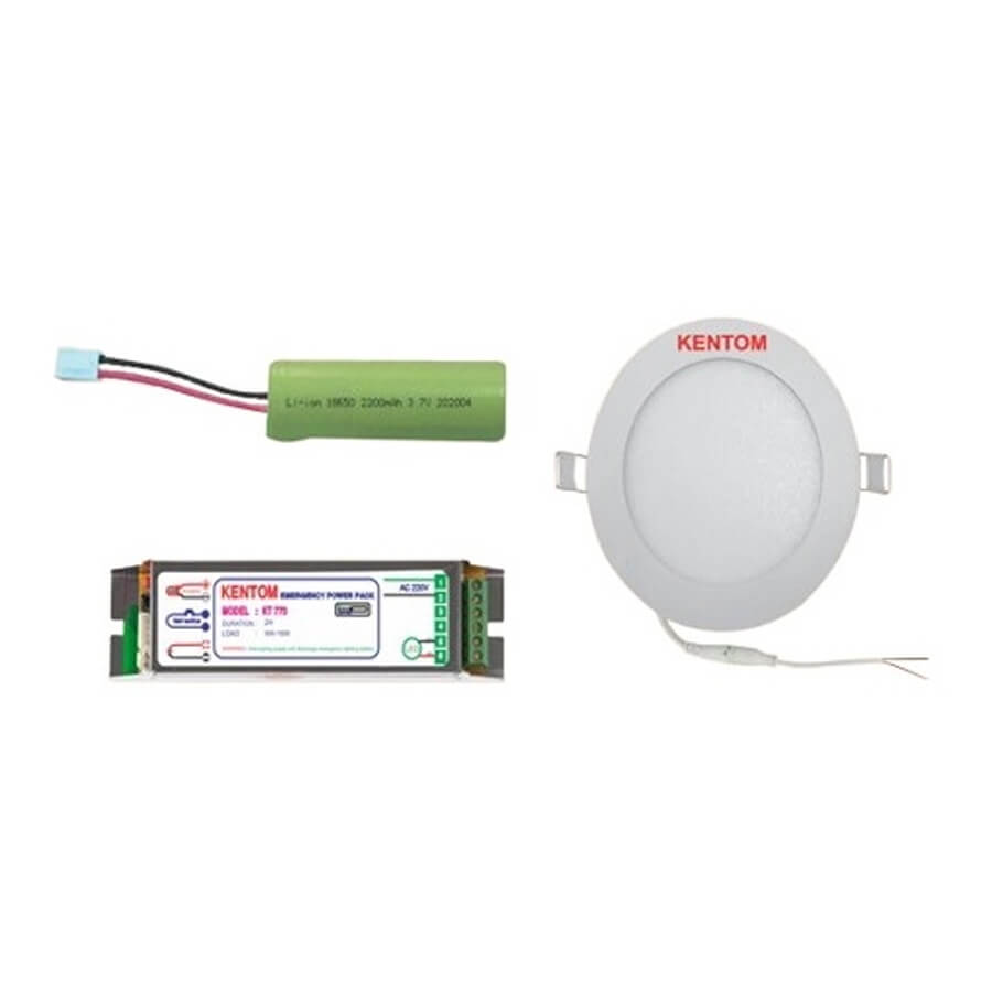 Đèn sạc chiếu sáng khấn cấp âm trần Kentom KT-770 (Led 6W)